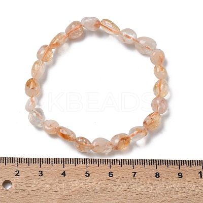 Natural Citrine Beads Stretch Bracelets for Women BJEW-Z158-02A-01-1