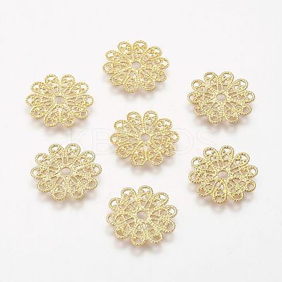 Brass Vintage Filigree Findings KK-B554-G-1