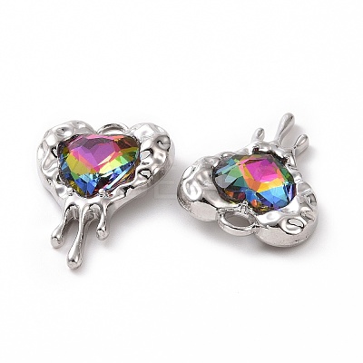 Rack Plating Alloy Glass Pendants FIND-I037-21P-02-1