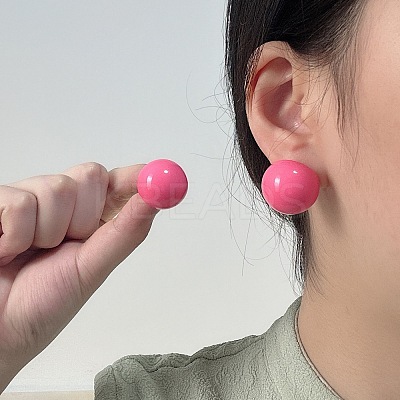 Alloy Resin Stud Earrings FS-WGD88C2-03-1