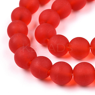 Transparent Glass Beads Strands GLAA-T032-T10mm-MD09-1