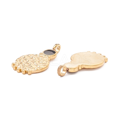 PVD Vacuum Plating 304 Stainless Steel Enamel Pendants STAS-G255-07G-1