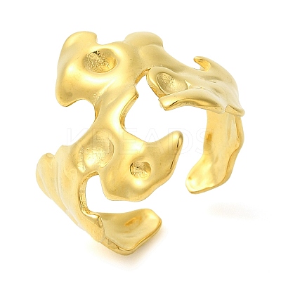 304 Stainless Steel Open Cuff Rings for Women RJEW-Z043-02H-1