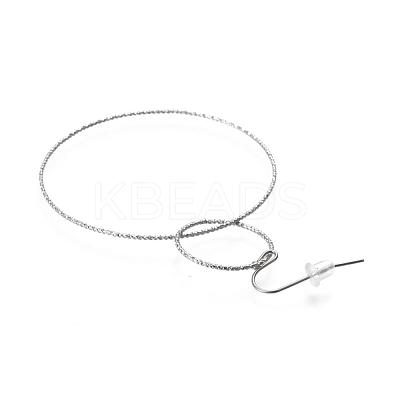 304 Stainless Steel Dangle Earrings EJEW-L237-02P-1
