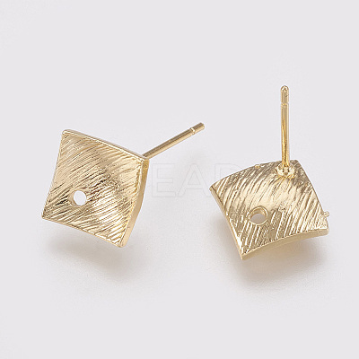 Brass Stud Earring Findings LS-KK-R058-186G-1