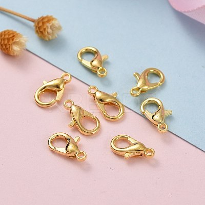 Golden Tone Zinc Alloy Lobster Claw Clasps X-E103-G-1