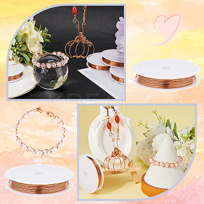5 Rolls Copper Jewelry Craft Wire CWIR-SC0001-06-1