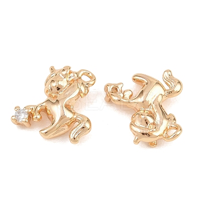Brass Micro Pave Cubic Zirconia Pendants KK-L261-02G-1