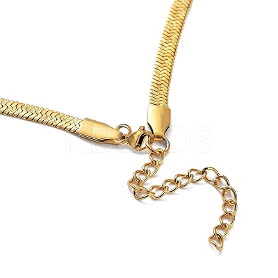 304 Stainless Steel Herringbone Chain Necklaces NJEW-P282-03G-1