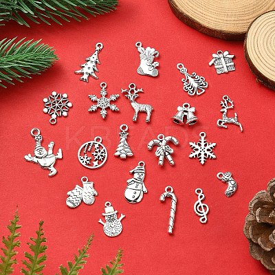 100Pcs 20 Styles Tibetan Style Alloy Pendants FIND-YW0005-44-1