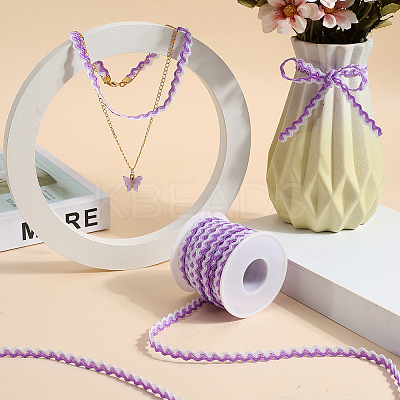 Two Tone Polyester Wavy Fringe Trim Ribbon OCOR-GF0003-97F-1