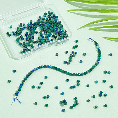 2 Strands Natural Chrysocolla & Lapis Lazuli Beads Strands G-DC0001-04-1