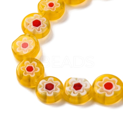 Handmade Millefiori Lampwork Beads Strands LAMP-G164-12H-1