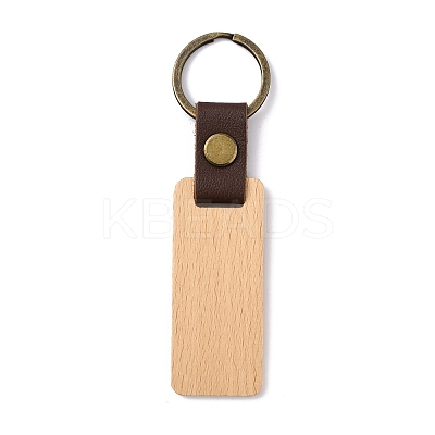 Wooden Pendant Keychain KEYC-WH0036-29B-01-1