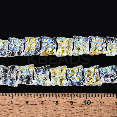 Baking Paint Electroplate Transparent Glass Beads Strands EGLA-N020-05I-1