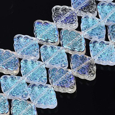 Electroplate Glass Beads Strand EGLA-S188-20-B03-1
