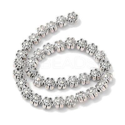 Tibetan Style Flower Alloy Bead Strands TIBEB-O007-13-NR-1