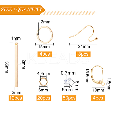 DIY Vertical Bar Pendant Earrings Making Kit DIY-BC0004-49-1