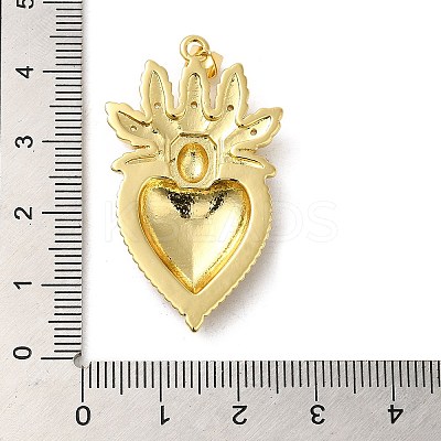 Rack Plating Brass Micro Pave Cubic Zirconia Pendants KK-P241-31G-1