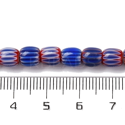 Handmade Lampwork Chevron Beads Strands LAMP-K041-01A-14-1