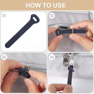 24Pcs 4 Colors Imitation Leather Zipper Pull Fixer Replacement for Tab Luggage Purse Repair Accessories DIY-GF0011-62A-1