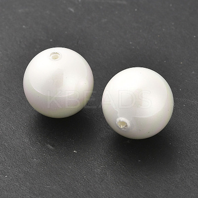 Baking Paint Pearlized Glass Pearl Round Beads HY-Q001-01C-1