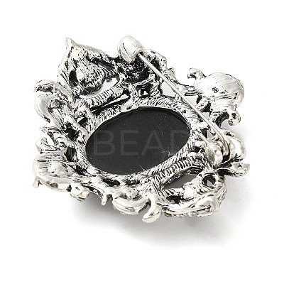 Retro Alloy Rhinestone Rhombus Brooch LS-JEWB-B022-01AS-02-1