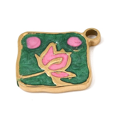 303 Stainless Steel Enamel Pendants SA-CBA9D90-03G-03-1