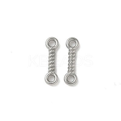 304 Stainless Steel Twisted Bar Connrctor Charms STAS-L300-002P-1