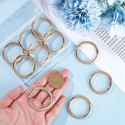 10Pcs Alloy Spring Gate Rings FIND-SP0001-38G-1