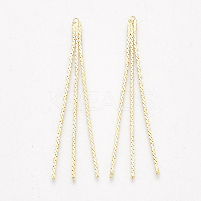 Brass Serpentine Chain Tassel Big Pendants KK-T035-133G-1