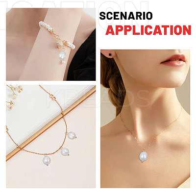 10Pcs Natural Freshwater Pearl Pendants FIND-CA0009-02C-1