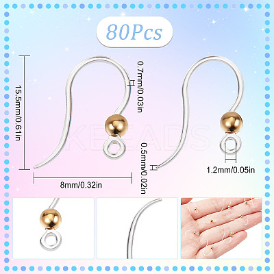  80pcs Full Cover Earring Backs For Hook Earrings