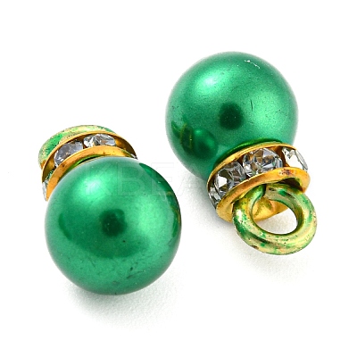 (Defective Closeout Sale: Ring Dyed)ABS Plastic Imitation Pearl Charms KY-XCP0001-25G-03-1
