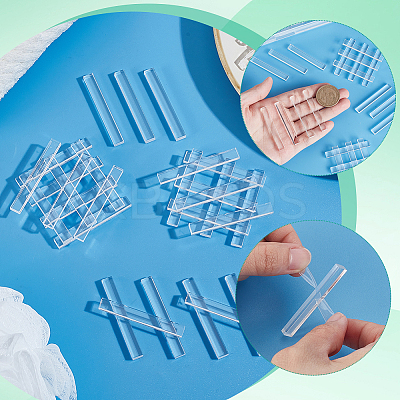 100Pcs Transparent Acrylic Sheets FIND-GA0007-20C-1