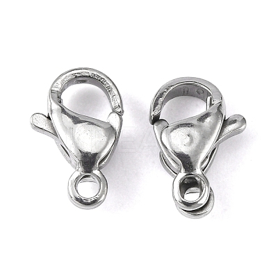 Tarnish Resistant 304 Stainless Steel Lobster Claw Clasps STAS-M262-01-9mm-1