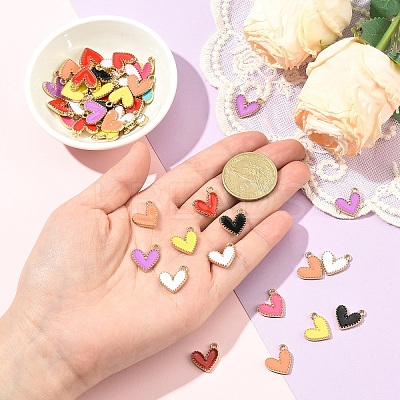50Pcs Alloy Enamel Charms ENAM-YW0006-37-1