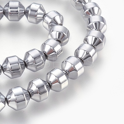 Electroplated Non-magnetic Synthetic Hematite Bead Strand G-E498-12B-04-1