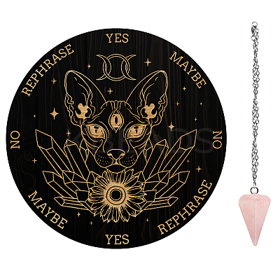 AHADEMAKER 1Pc Cone/Spike/Pendulum Natural Rose Quartz Stone Pendants DIY-GA0004-32F-1