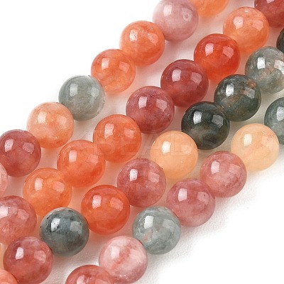 Dyed Natural Malaysia Jade Beads Strands G-G021-02A-27-1