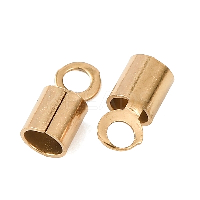 Ion Plating(IP) 304 Stainless Steel Fold Over Crimp Cord Ends STAS-P434-05D-G-1