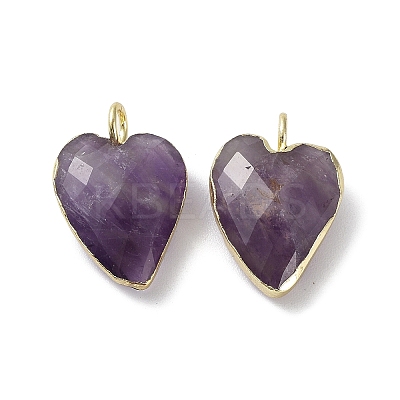 Natural Amethyst Pendants G-G012-11G-08-1