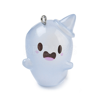 Halloween Transparent Resin Pendants RESI-K047-01B-1