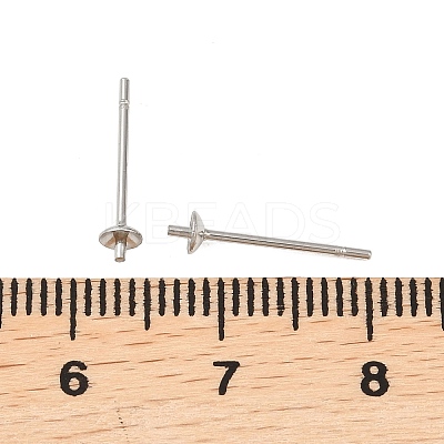 Tarnish Resistant 304 Stainless Steel Post Stud Earring Findings STAS-R063-41-1