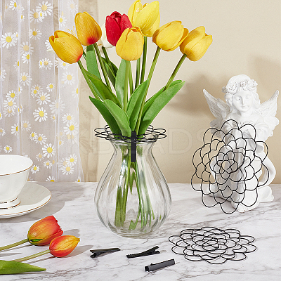 3Pcs 201 Stainless Steel Flower Arrangement Insert Lids DIY-UN0005-92B-1