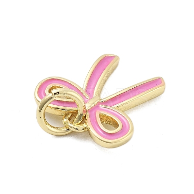 Brass Enamel Charms KK-H206-15G-03-1