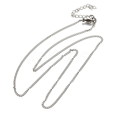 201 Stainless Steel Twisted Chain Necklaces NJEW-R023-09P-1