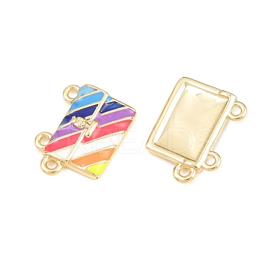 Brass Enamel Pendants KK-P353-04G-1