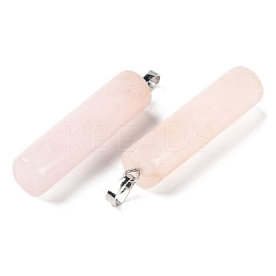 Natural Rose Quartz Pendants G-E603-02P-04-1
