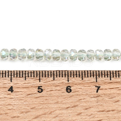 Electroplate Glass Beads Strands GLAA-Q105-03-03-1